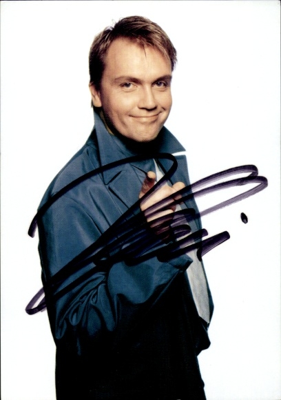 Foto Schauspieler, Komiker und Autor Hape Kerkeling, Portrait, Autogramm