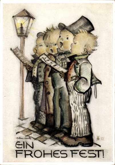 Künstler Ak Hummel, Berta, Nr. 5432, Sänger, Ein Frohes Fest