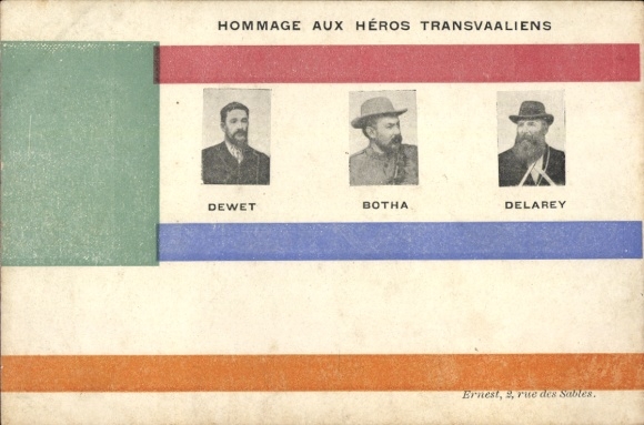 Ak Südafrika, Die Helden von Transvaal, Dewet, Botha, Delarey, Burenkrieg