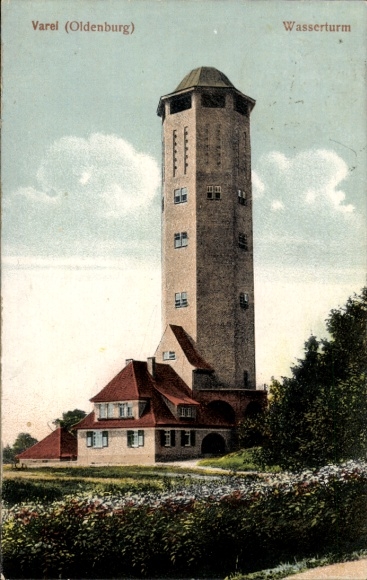 Ak Varel, Wasserturm