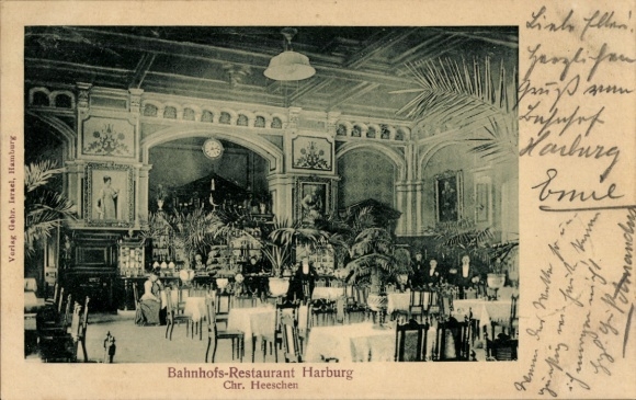 Ak Hamburg Harburg, Bahnhofs-Restaurant