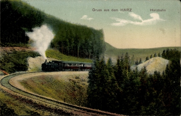 Ak Eisenbahnstrecke, Harzbahn