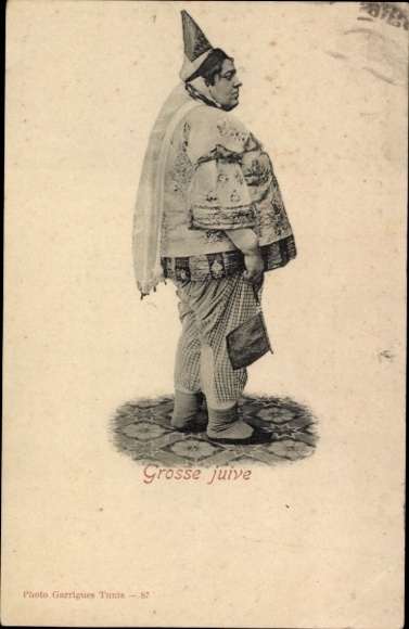 Judaika Ak Jüdin in Volkstracht, Porträt