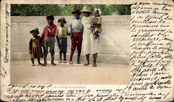 Ak Washington DC USA, Six Little Pickaninnies, Portrait