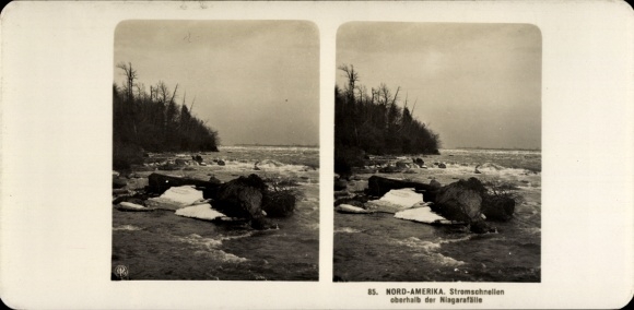Stereo Foto Niagara Falls New York USA, Stromschnellen