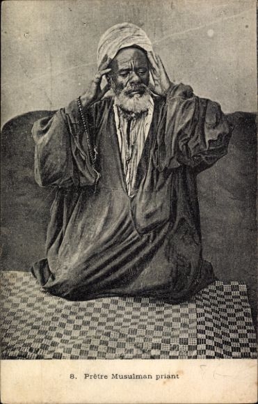 Ak Prêtre Musulman priant, Gebet