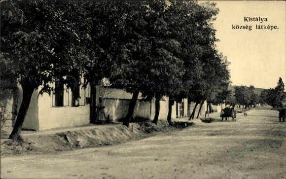 Ak Kistálya Ungarn, Dorfansicht, Straßenpartie