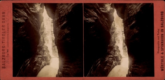 Stereo Foto Sankt Johann im Pongau in Salzburg, Liechtensteinklamm