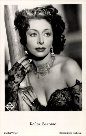 Foto Schauspielerin Rosita Serrano, Portrait, Schmuck