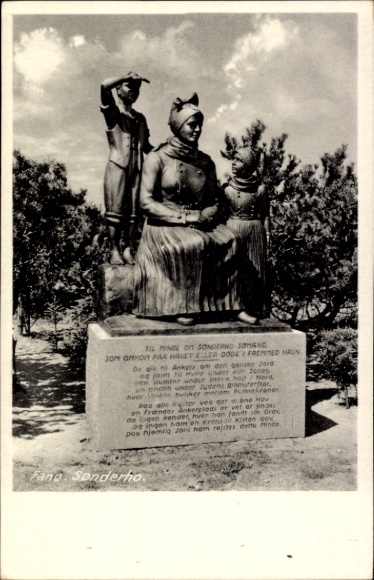 Ak Fanø Fanö Dänemark, Sonderho, Denkmal