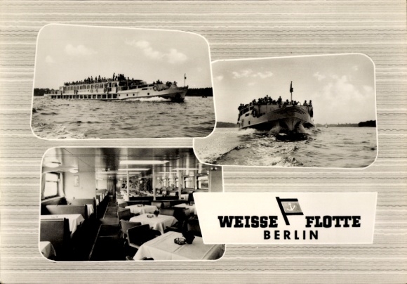 Ak Berlin Köpenick, Weiße Flotte, Müggelsee, Speisesalon, Salondampfer
