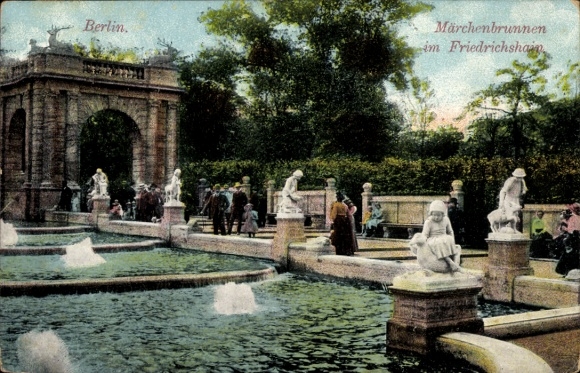 Ak Berlin Friedrichshain, Märchenbrunnen
