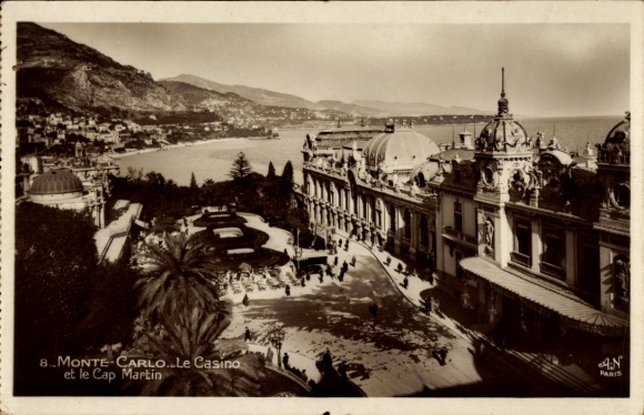 Ak Monte Carlo Monaco,  Casino, Cap Martin, Meer, Palmen