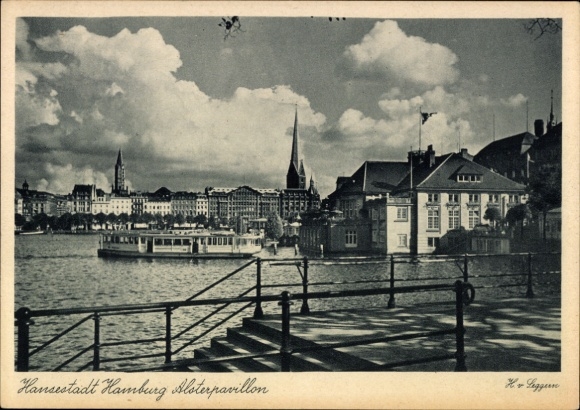 Ak Hamburg, Alsterpavillon