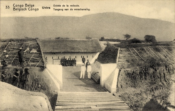 Ganzsachen CPA Uvira DR Kongo Zaire, Entrée de la redoute