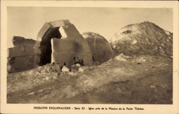 Ak Missions Esquimaudes, Iglou pres de la Mission de la Petite Therese