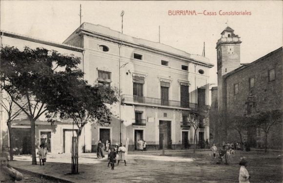 Ak Burriana Valencia Spanien, Casas Consistoriales