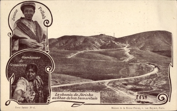 Ak Jericho Palästina, Le Chernin de Jericho au Khan du bon Samaritain