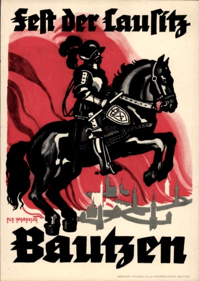 Künstler Ak Warnecke, Bautzen Oberlausitz, Fest der Lausitz 1938