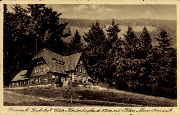 Ak Zieleniec Grunwald Schlesien, Hindenburgbaude