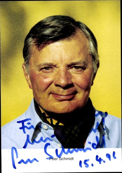 Ak Schauspieler Peer Schmidt, Portrait, Autogramm