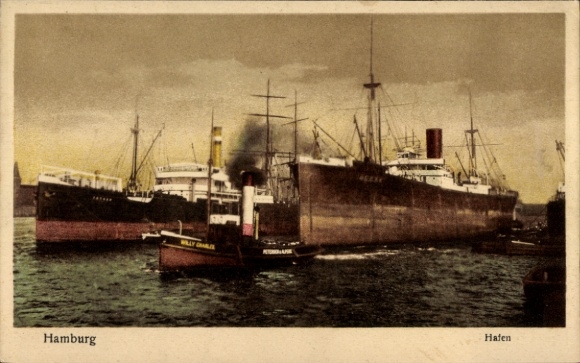 Ak Hamburg Altona Neumühlen Oevelgönne, Hafenansicht, Schiffe, Wasser, Hafen, Hamburg