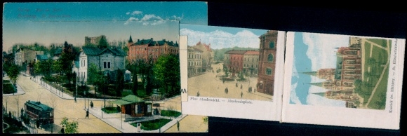 Leporello Ak Lwiw Lwów Lemberg Ukraine, Akademieplatz, St. Elisabeth Kirche, Straße, Straßenbahn