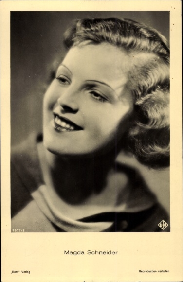 Ak Schauspielerin Magda Schneider, Portrait