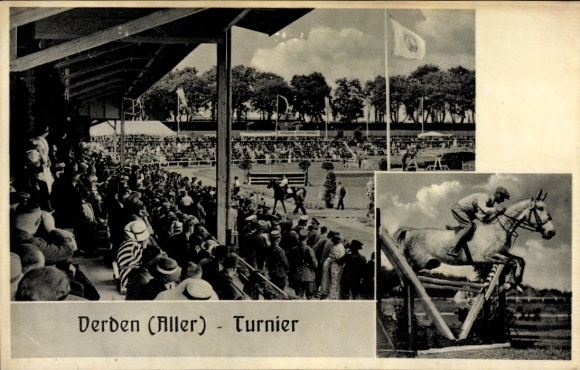Ak Verden an der Aller, Springreiten, Turnier