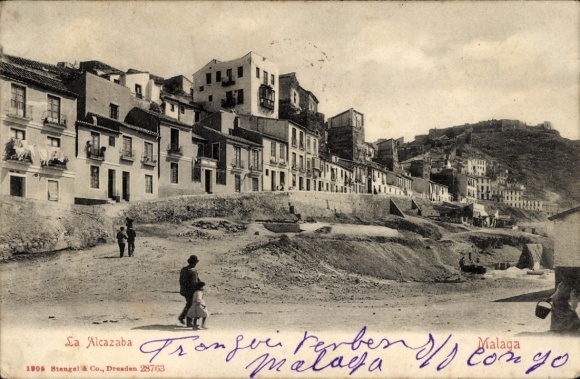 Ak Málaga, Andalucía, España, La Alcazaba