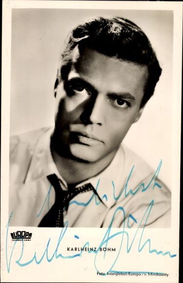 Ak Schauspieler Karlheinz Böhm, Portrait, Hochzeit auf Reisen