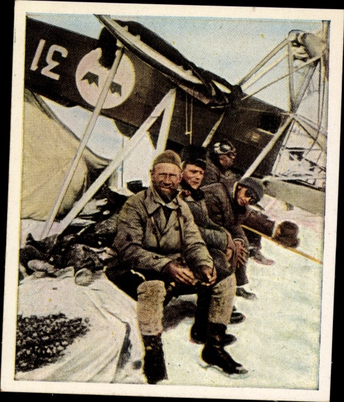 Sammelbild Die Nachkriegszeit Nr. 160 Febr. 1931 Lundborg abgestürzt, Nobile Mannschaften