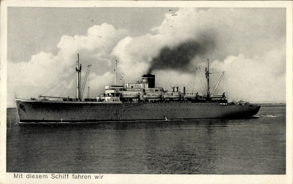 Ak Emigrantenschiff auf der Fahrt nach Amerika, HAPAG