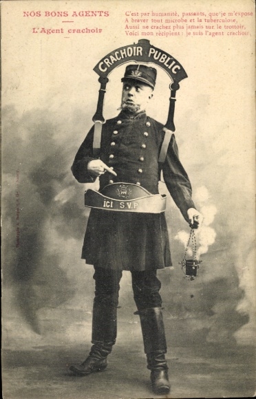 Ak Nos Bons Agents, l'Agent crachoir, öffentlicher Spucknapf