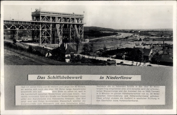 Ak Niederfinow im Barnim, Schiffshebewerk, Hebewerks-Gaststätte