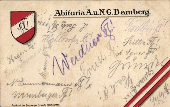 Studentika Ak Bamberg in Oberfranken, Abituria, Wappen