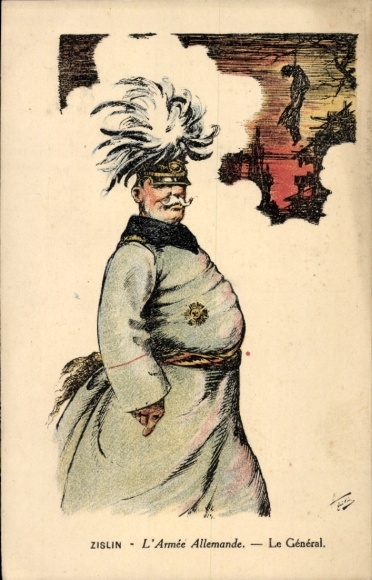 Künstler Ak Zislin, deutsche Armee, General