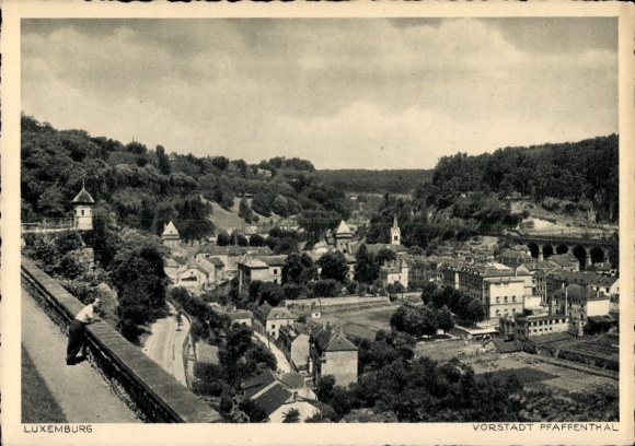 Ak Pfaffenthal Luxemburg, Panorama, Talblick