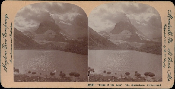 Stereo Foto Zermatt Kanton Wallis, Matterhorn, Keystone View Company
