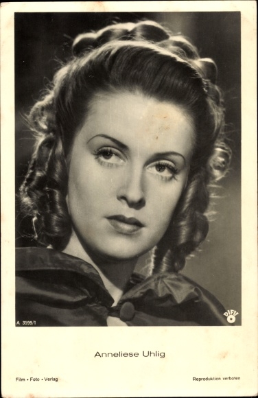 Ak Schauspielerin Anneliese Uhlig, Portrait
