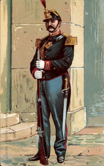 Litho Vatikan, Guardia Palatina pontificia in alta tenuta, päpstliche Wache