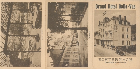 Klapp Ak Echternach Luxemburg, Grand Hotel Belle-Vue