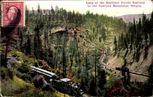 PC Oregon USA, Loop of the Southern Pacific Railway in the Siskiyou Mountains