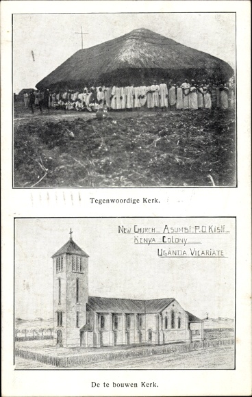 Ak Kenia, gegenwärtige Kirche, geplante neue Kirche, Gläubige