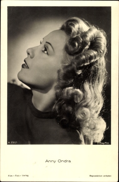 Ak Schauspielerin Anny Ondra, Portrait im Profil, Frau von Max Schmeling
