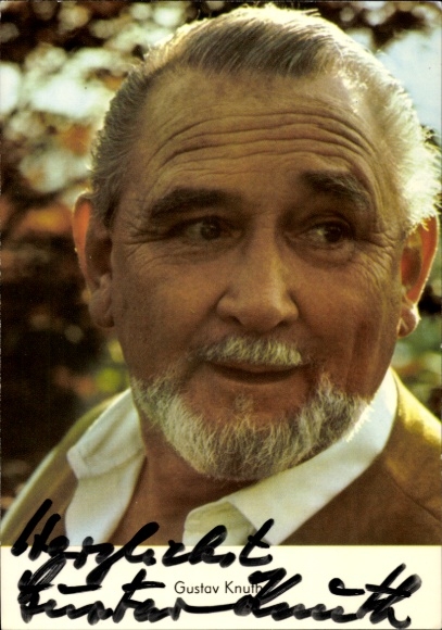Ak Schauspieler Gustav Knuth, Portrait, Autogramm