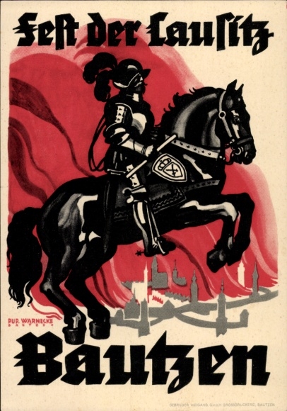 Künstler Ak Warnecke, Bautzen Oberlausitz, Fest der Lausitz Mai 1935