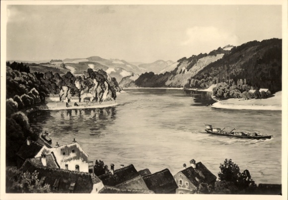 Künstler Ak Bayerlein, Fritz, Im Strudengau, HDK 592