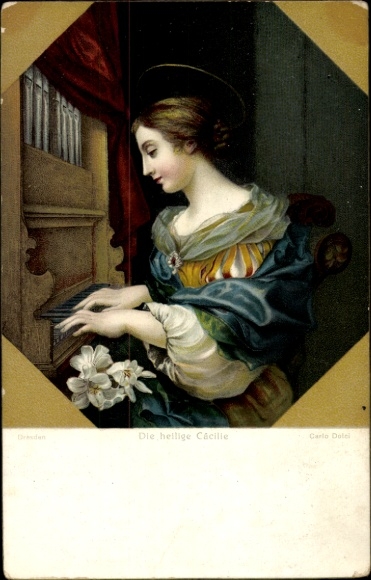 Künstler Ak Dolei, Carlo, heilige Cäcilie