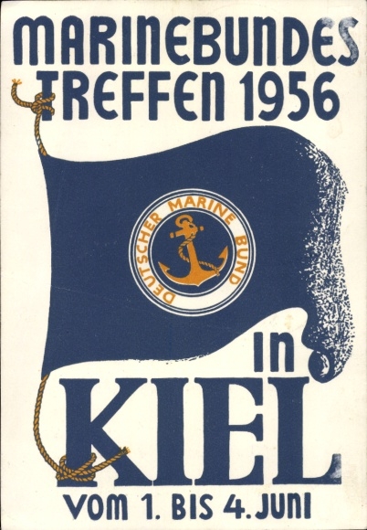 Ak Kie, Marine Bundes Treffen 1956 vom 1. bis 4. Juni, Deutscher Marine Bund
